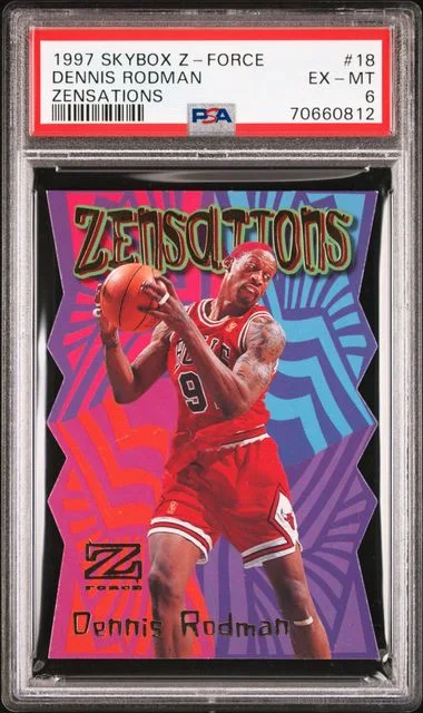 1997-98 SkyBox Z-Force Dennis Rodman Zensations #18 card image
