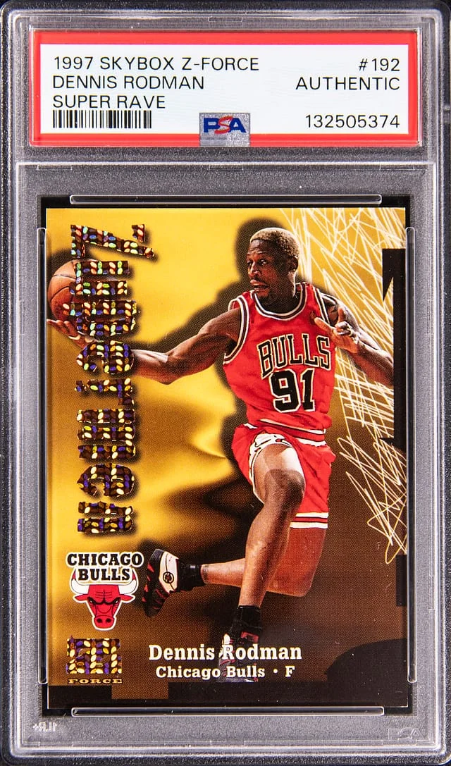 1997-98 SkyBox Z-Force Dennis Rodman Super Rave #192 card image