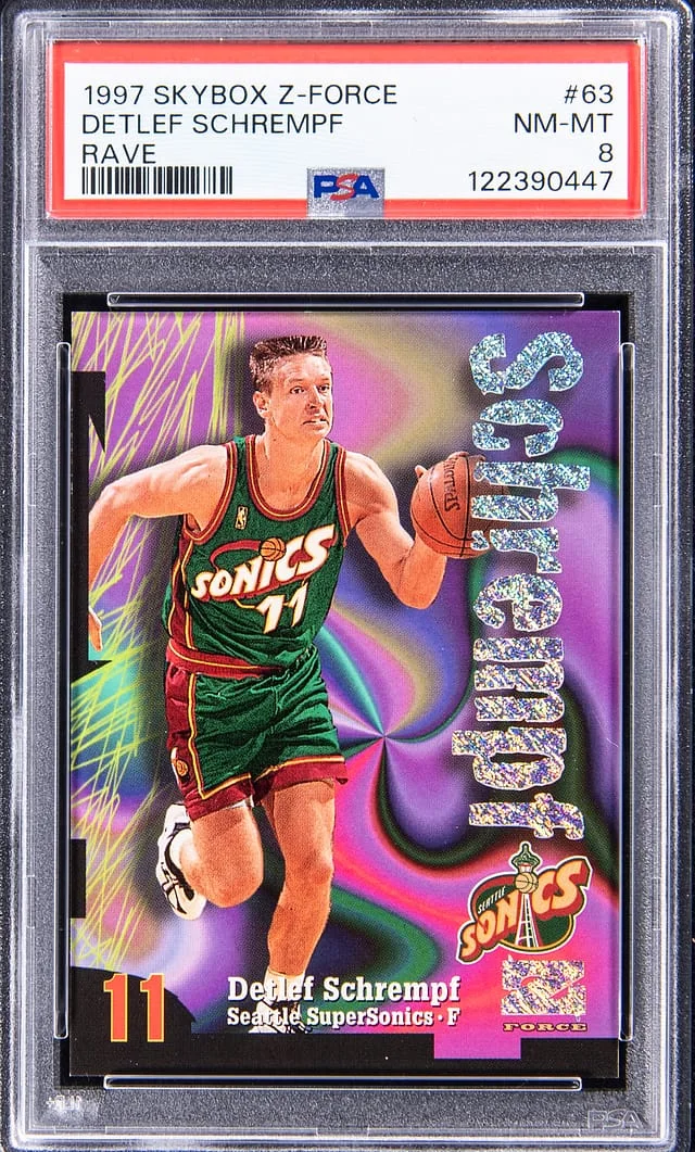 1997-98 SkyBox Z-Force Detlef Schrempf Rave #63 card image
