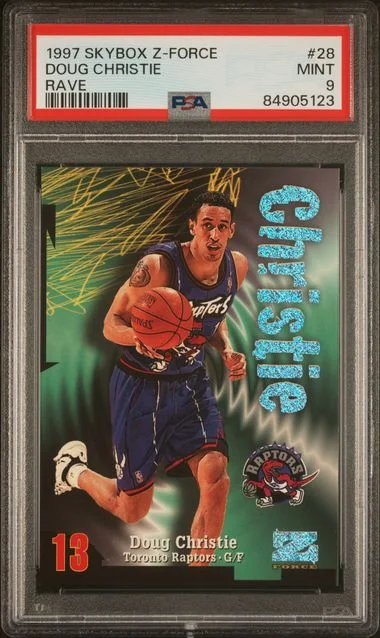 1997-98 SkyBox Z-Force Doug Christie Rave #28 card image
