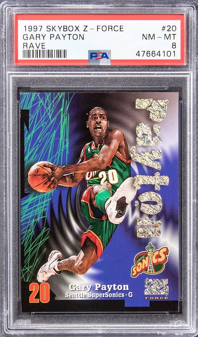 1997-98 SkyBox Z-Force Gary Payton Rave #20 card image