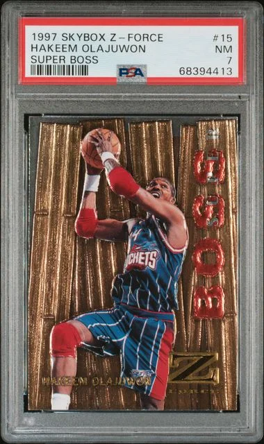 1997-98 SkyBox Z-Force Hakeem Olajuwon Boss Super Boss #15 card image