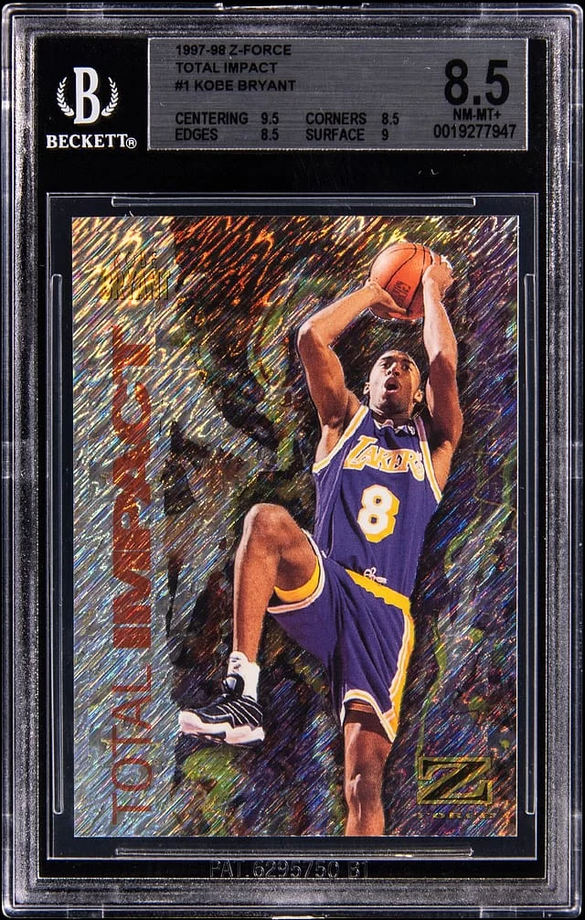 1997-98 SkyBox Z-Force Kobe Bryant Total Impact #1 card image