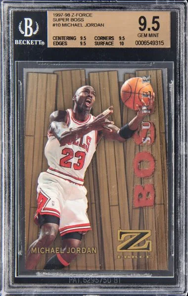 1997-98 SkyBox Z-Force Michael Jordan Super Boss #10 card image
