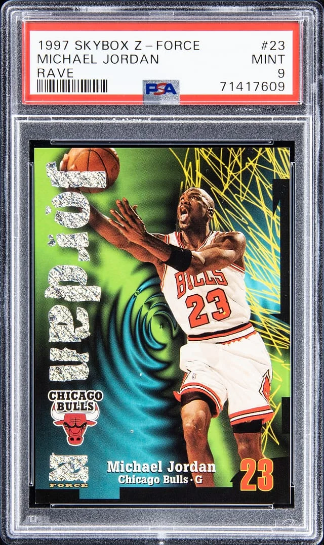 1997-98 SkyBox Z-Force Michael Jordan Rave #23 card image