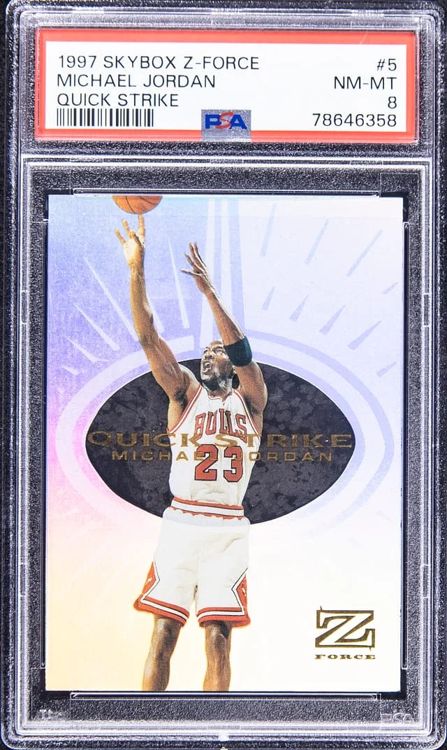 1997-98 SkyBox Z-Force Michael Jordan Quick Strike #5QS card image