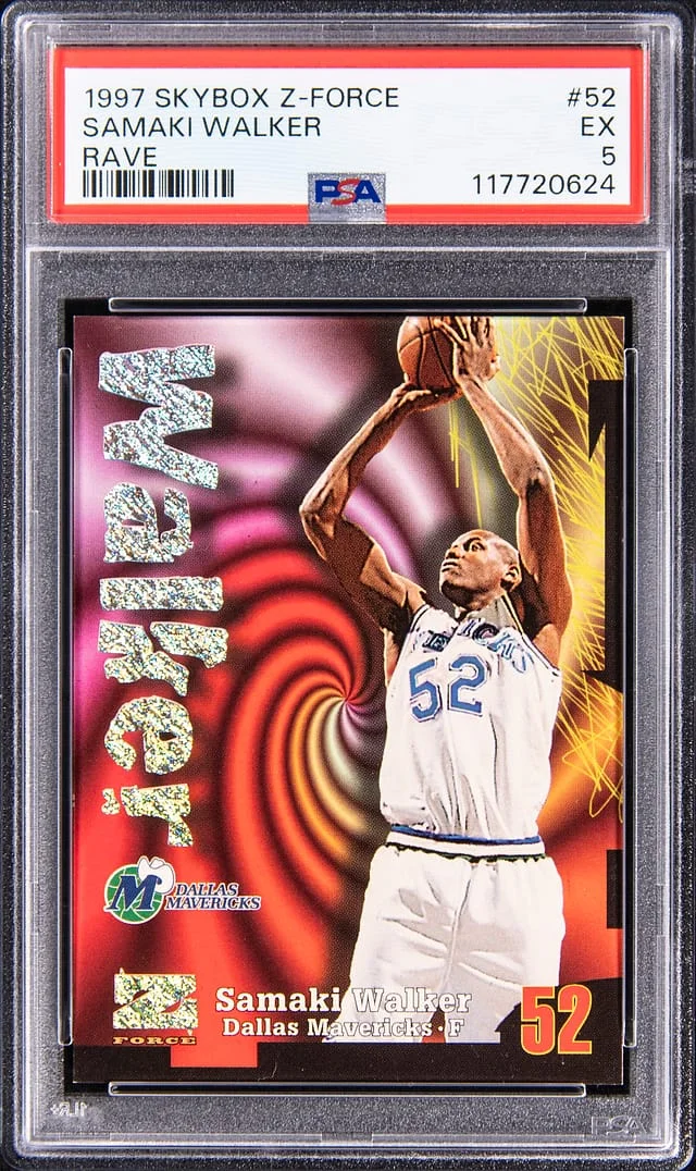 1997-98 SkyBox Z-Force Samaki Walker Rave #52 card image