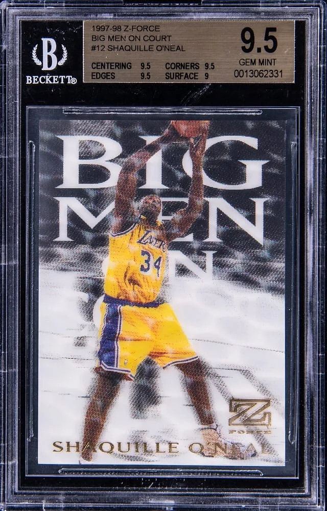 1997-98 SkyBox Z-Force Shaquille O'Neal Big Men on Court #12 card image