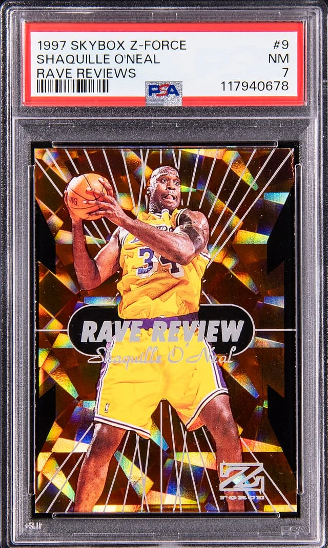 1997-98 SkyBox Z-Force Shaquille O'Neal Rave Review #9 card image