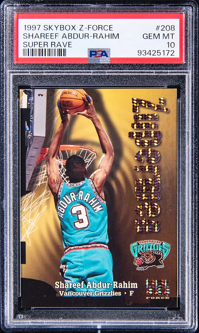 1997-98 SkyBox Z-Force Shareef Abdur-Rahim Super Rave #208 card image