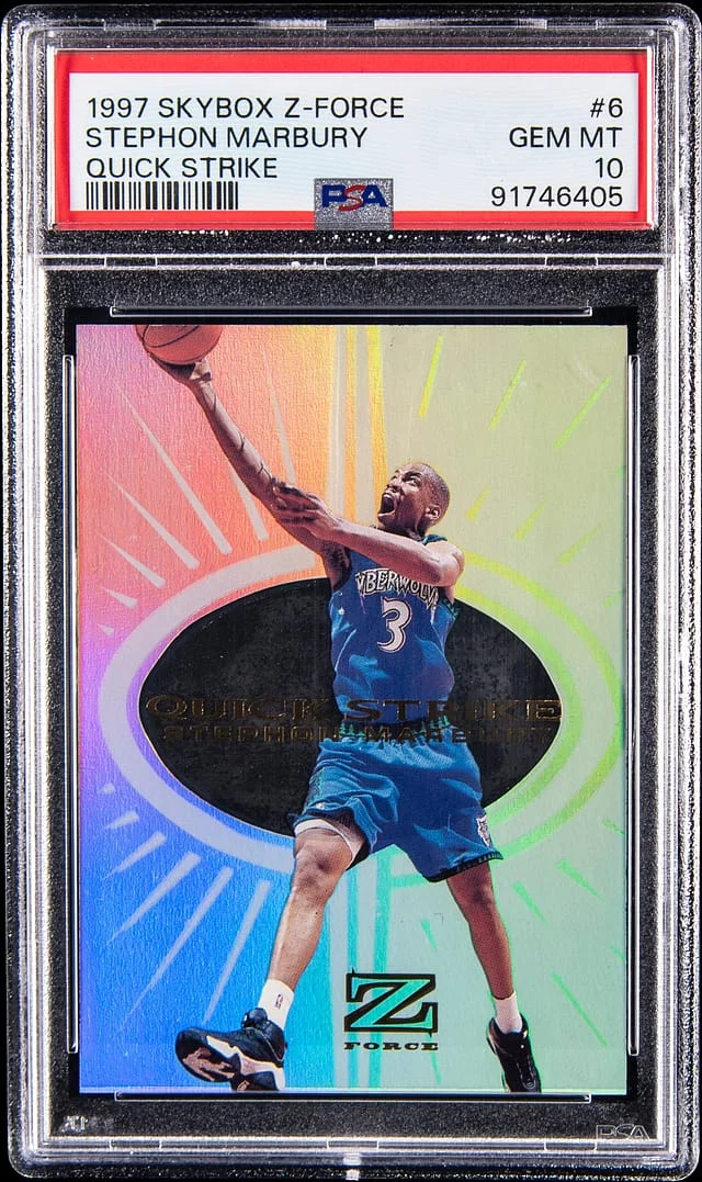 1997-98 SkyBox Z-Force Stephon Marbury Quick Strike #6 card image