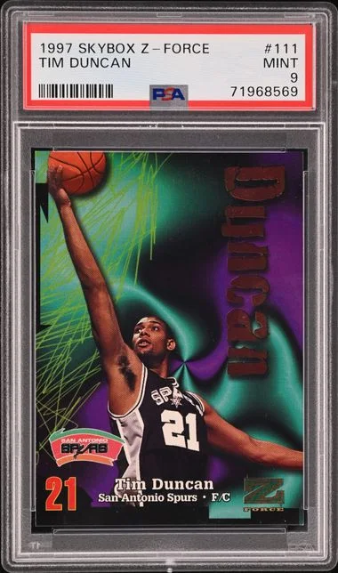 1997-98 SkyBox Z-Force Tim Duncan #111 card image