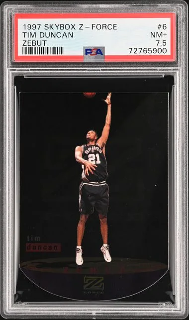 1997-98 SkyBox Z-Force Tim Duncan Zebut #6 card image