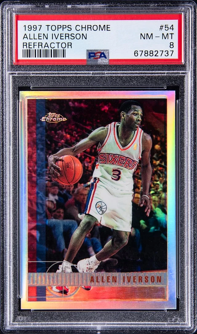 1997-98 Topps Chrome Allen Iverson Refractor #54 card image