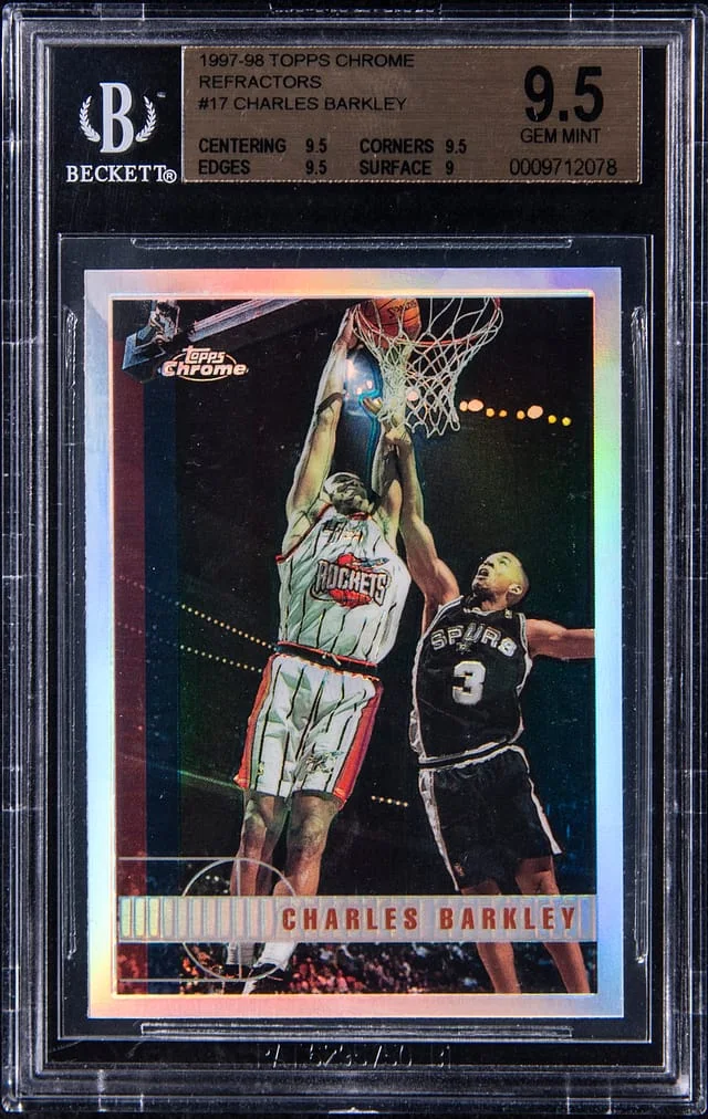 1997-98 Topps Chrome Charles Barkley Refractor #17 card image