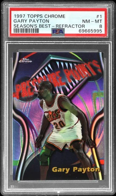 1997-98 Topps Chrome Gary Payton Season's Best Refractor #1 card image