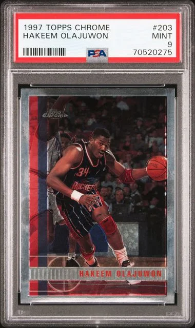 1997-98 Topps Chrome Hakeem Olajuwon #203 card image