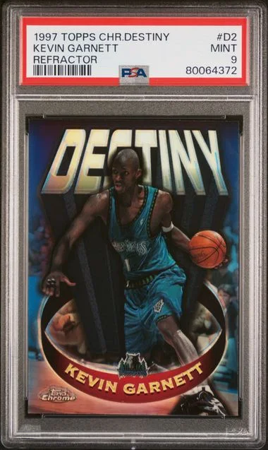 1997-98 Topps Chrome Kevin Garnett Destiny Refractor #D2 card image