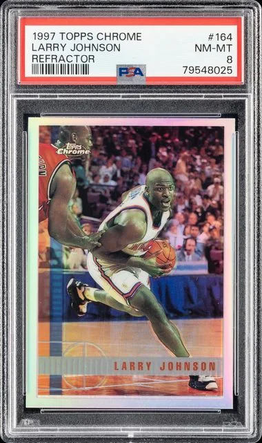 1997-98 Topps Chrome Larry Johnson Refractor #164 card image