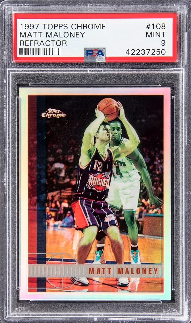 1997-98 Topps Chrome Matt Maloney Refractor #108 card image