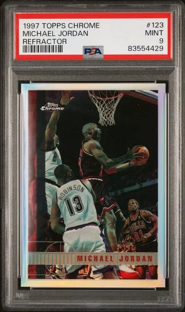 1997-98 Topps Chrome Michael Jordan Refractor #123 card image