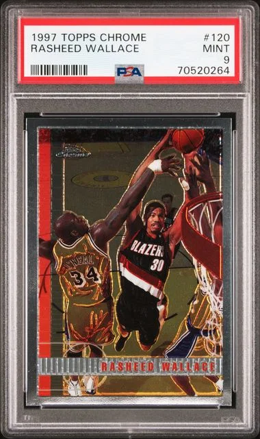 1997-98 Topps Chrome Rasheed Wallace #120 card image