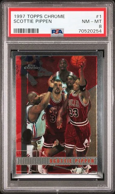 1997-98 Topps Chrome Scottie Pippen #1 card image