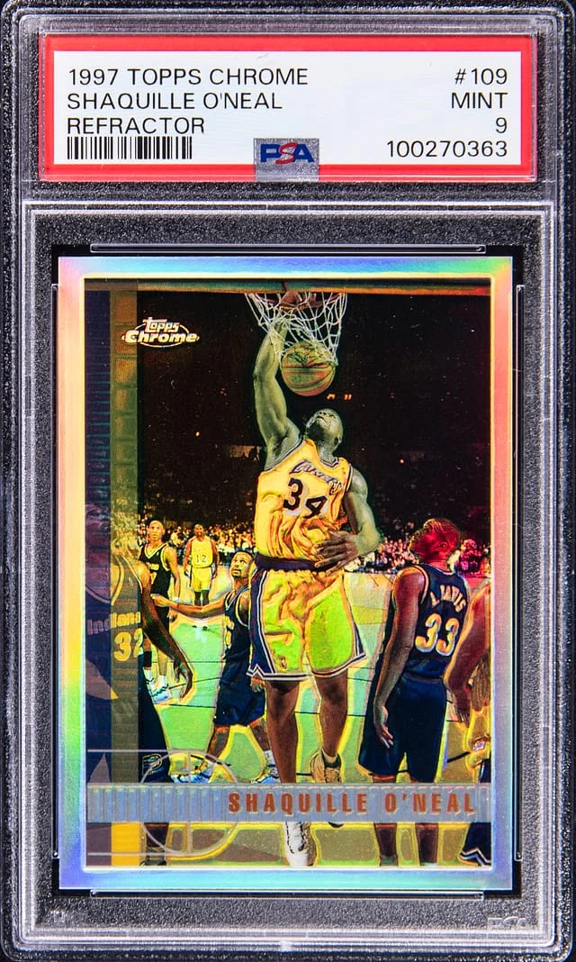 1997-98 Topps Chrome Shaquille O'Neal Refractor #109 card image