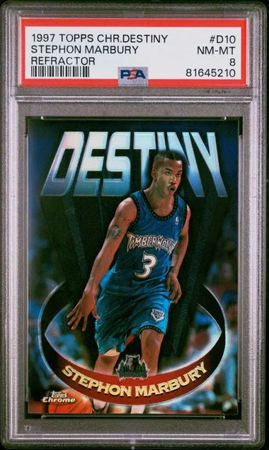 1997-98 Topps Chrome Stephon Marbury Destiny Refractor #D10 card image