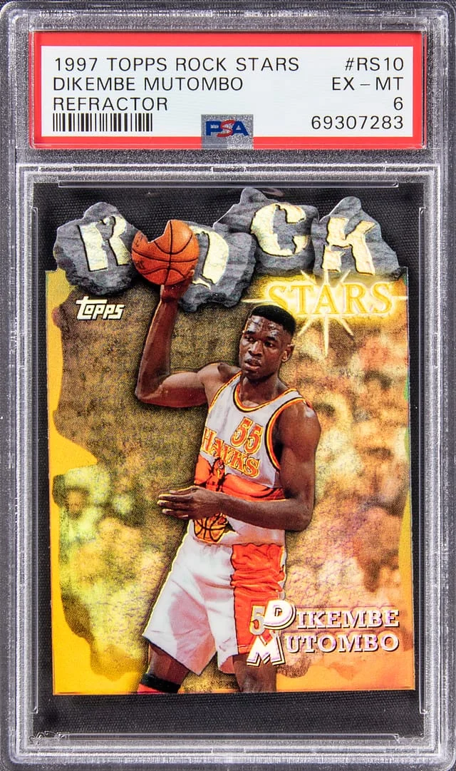 1997-98 Topps Dikembe Mutombo Rock Stars Refractor #RS10 card image