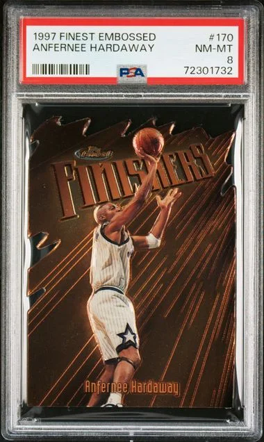 1997-98 Topps Finest Anfernee Hardaway Embossed #170 card image
