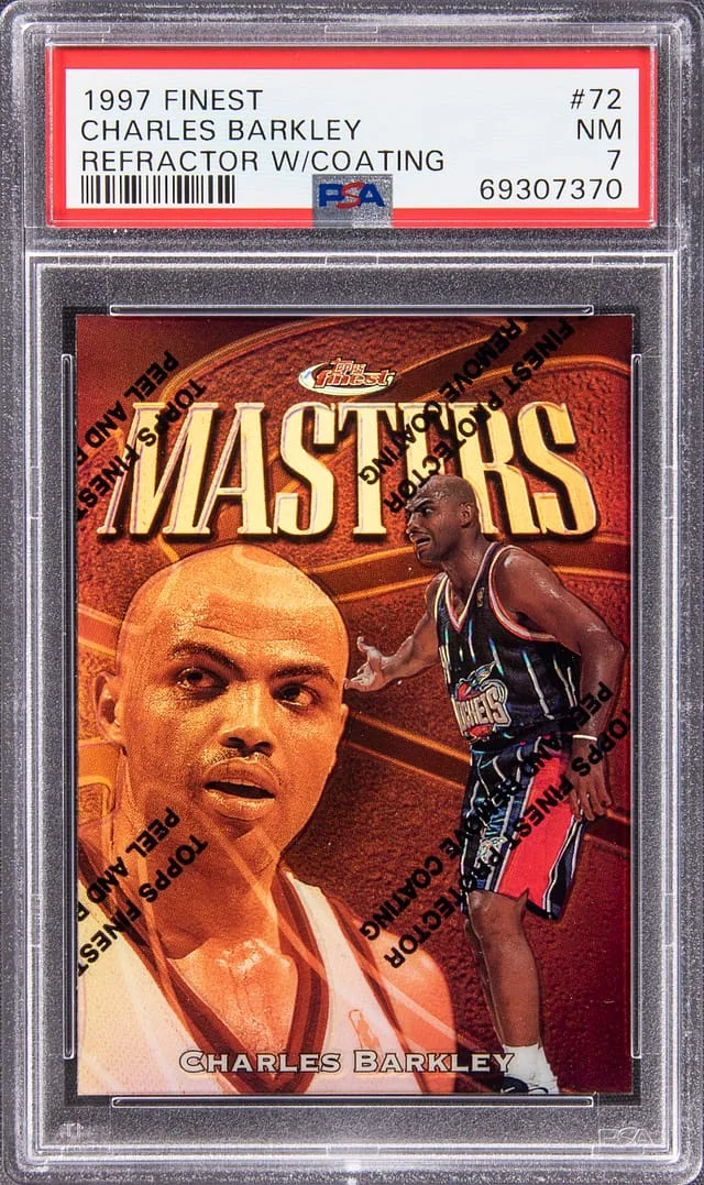 1997-98 Topps Finest Charles Barkley Refractor W/Coating #72 card image