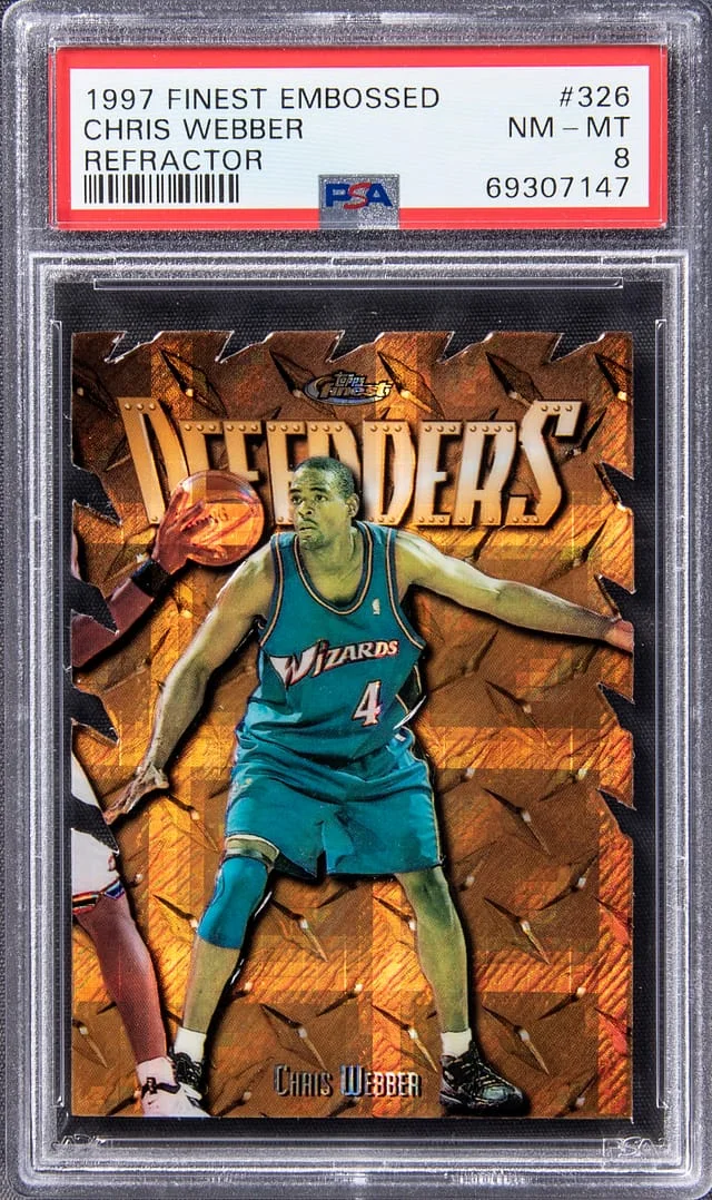 1997-98 Topps Finest Chris Webber Embossed #326 card image