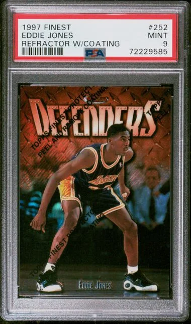 1997-98 Topps Finest Eddie Jones Refractor W/Coating #252 card image