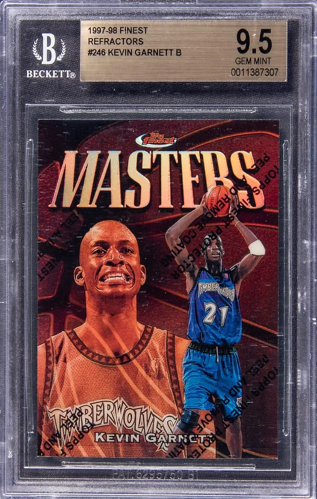 1997-98 Topps Finest Kevin Garnett Refractor #246 card image
