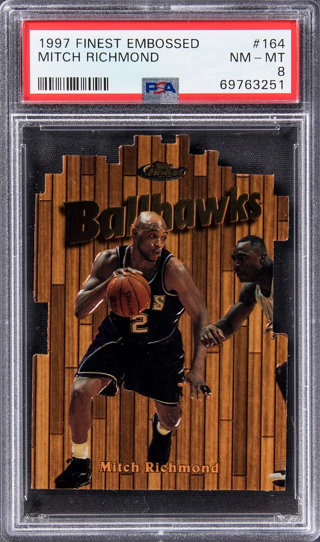 1997-98 Topps Finest Mitch Richmond Embossed #164 card image