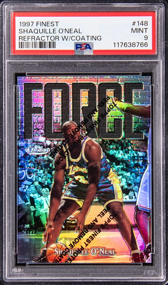 1997-98 Topps Finest Shaquille O'Neal Refractor #148 card image