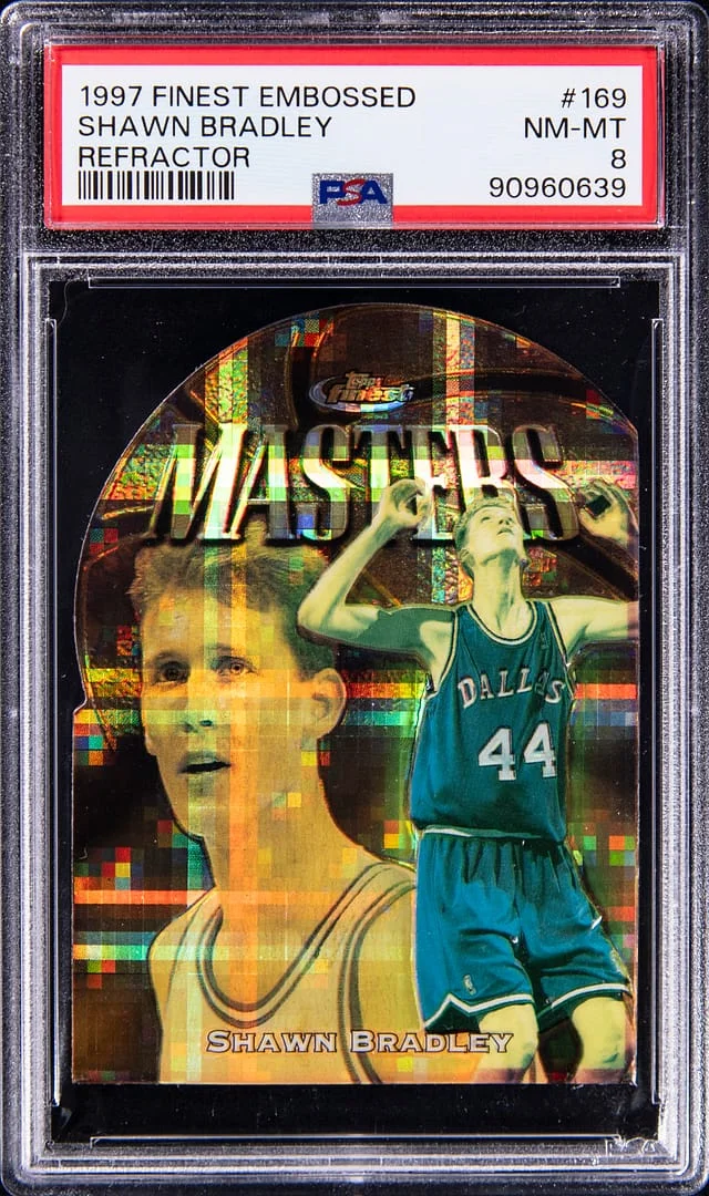 1997-98 Topps Finest Shawn Bradley Embossed Refractor #169 card image