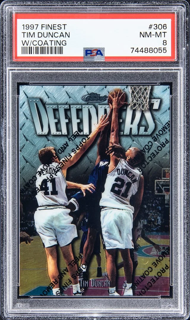 1997-98 Topps Finest Tim Duncan With Coating #306 card image