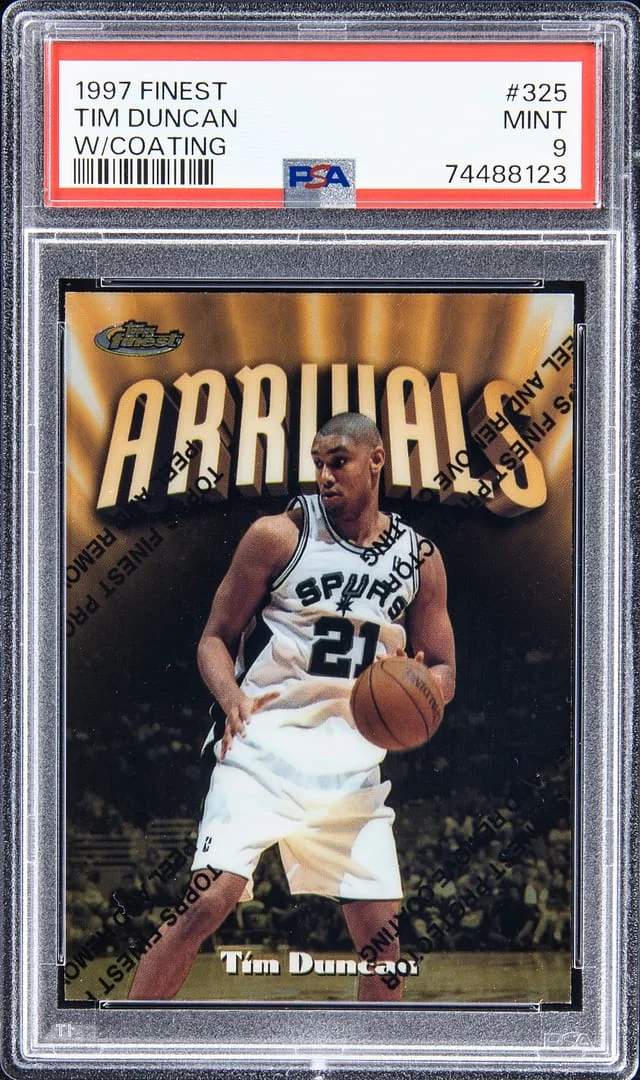 1997-98 Topps Finest Tim Duncan With Coating #325 card image