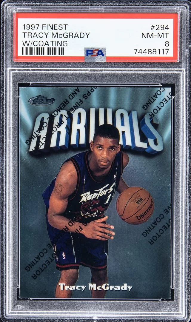 1997-98 Topps Finest Tracy McGrady W/Coating #294 card image