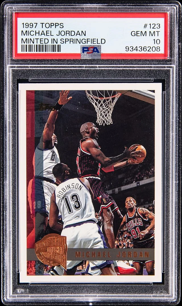 1997-98 Topps Michael Jordan Minted in Springfield #123 card image