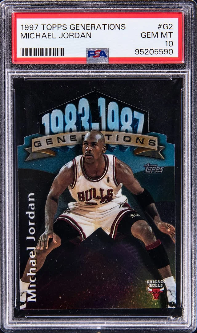 1997-98 Topps Michael Jordan -GEM MT 10 Generations #G2 card image