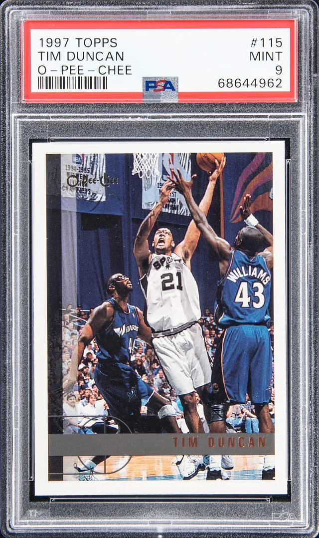 1997-98 Topps O-Pee-Chee Tim Duncan #115 card image