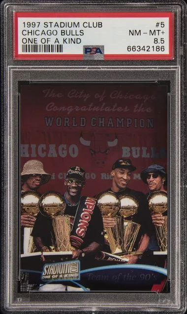 1997-98 Topps Stadium Club Chicago Bulls One Of A Kind #5 card image