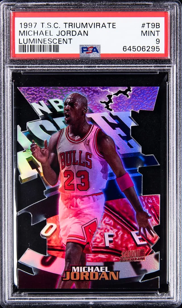 1997-98 Topps Stadium Club Michael Jordan Triumvirate Luminescent #T98 card image