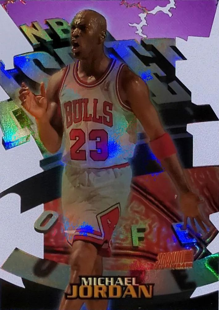 1997-98 Topps Stadium Club Michael Jordan Triumvirate Illuminator #T9B card image