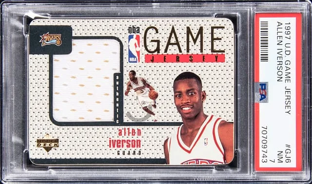 1997-98 UD Game Jersey Allen Iverson #GJ6 card image