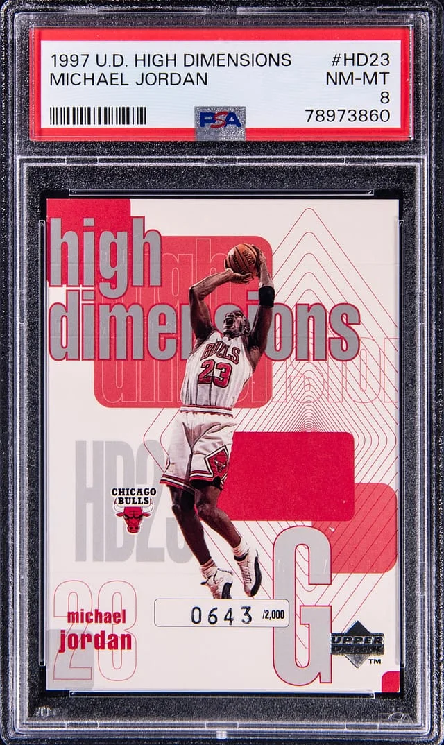 1997-98 UD High Dimensions Michael Jordan #HD23 card image