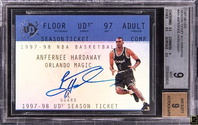 1997-98 Upper Deck Anfernee Hardaway UD3 Season Ticket Autograph #AH card image